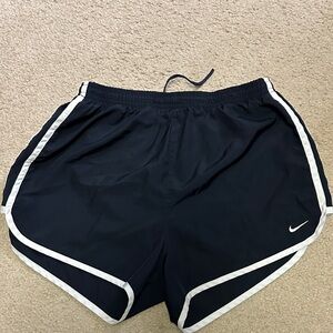 Nike Women's Black Athletic Shorts with white Trim